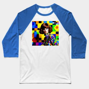 Girl and geometric shapes Baseball T-Shirt